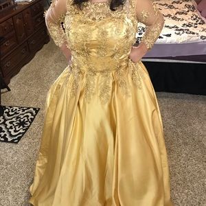 Gold formal dress